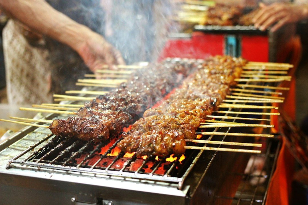 BBQ and food stalls