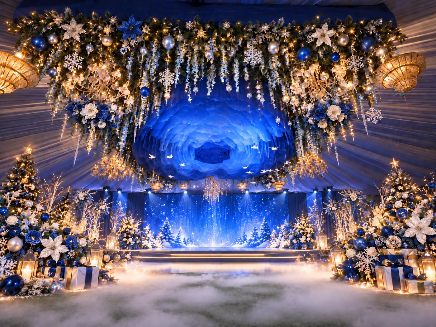 Preview of the winter wonderland venue set-up
